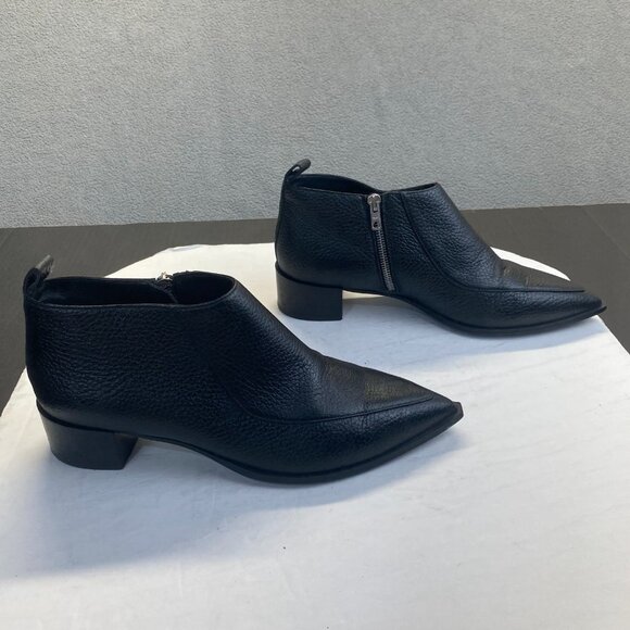 Everlane The Boss Bootie Italian Pebbled Leather Ankle Black Women's Size 10,Zip - Picture 3 of 16